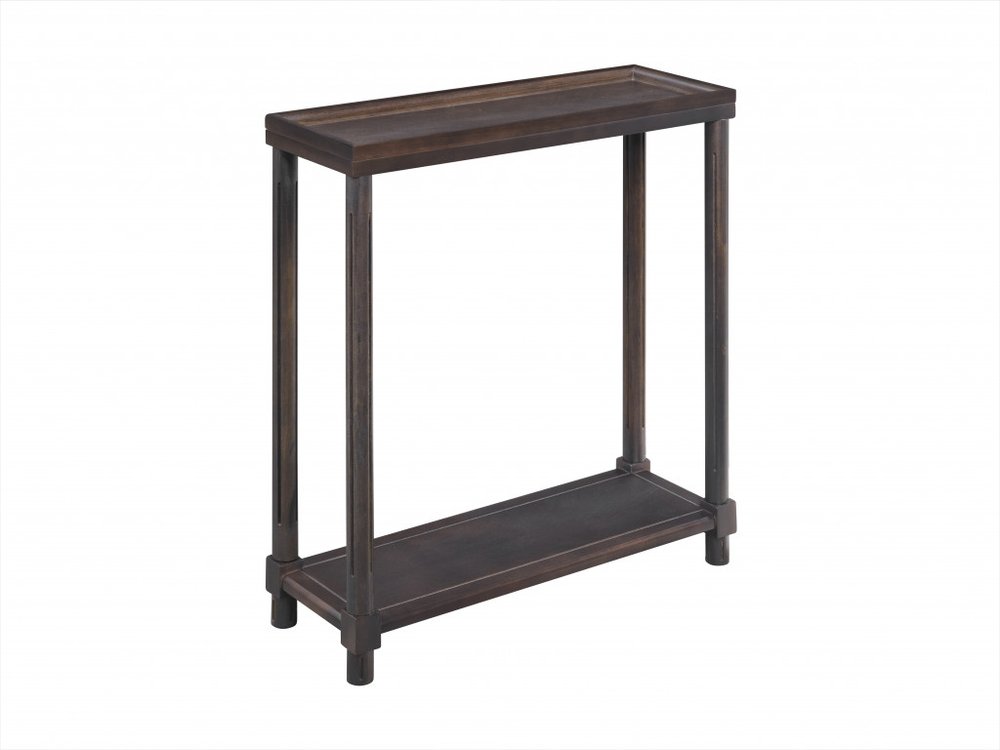 Set of Two 24" Espresso Solid Wood End Tables With Shelf HomeRoots