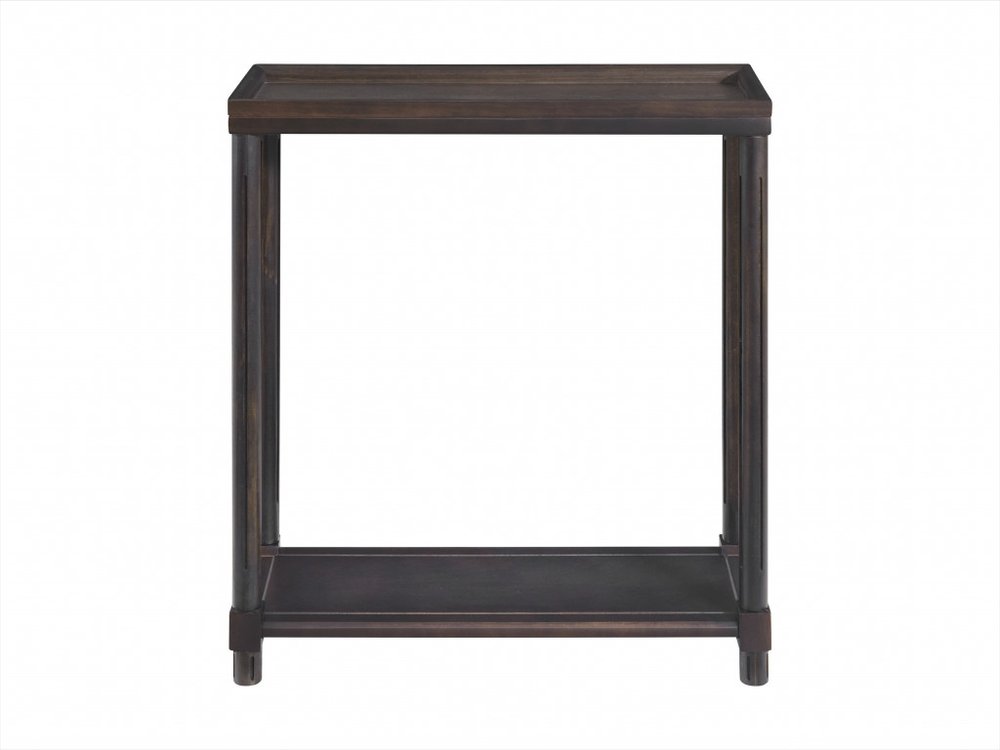 Set of Two 24" Espresso Solid Wood End Tables With Shelf HomeRoots