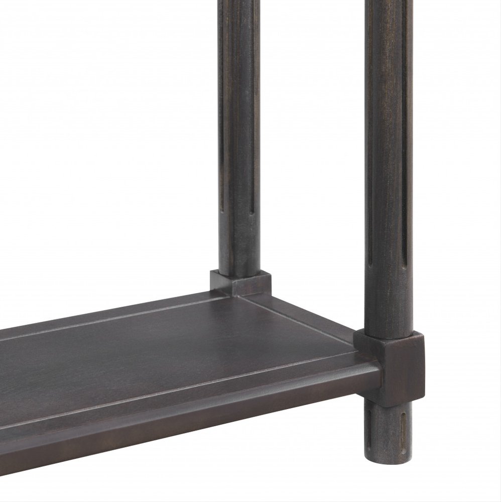 Set of Two 24" Espresso Solid Wood End Tables With Shelf HomeRoots