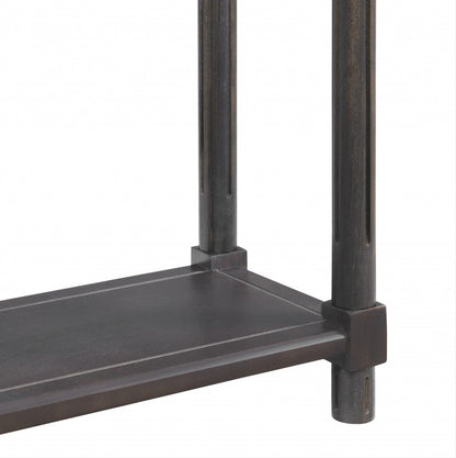 Set of Two 24" Espresso Solid Wood End Tables With Shelf HomeRoots