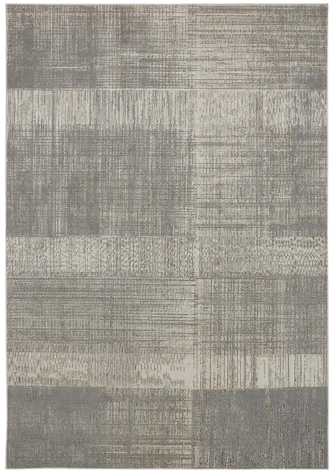 2' X 3' Gray And Ivory Abstract Stain Resistant Area Rug