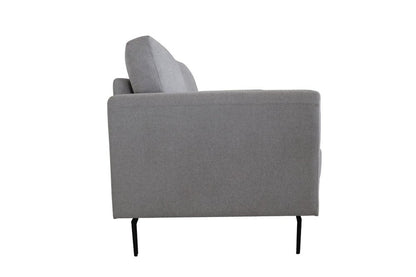 61" Light Gray And Black Linen Loveseat HomeRoots