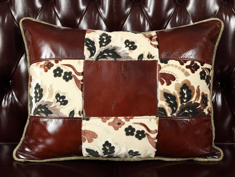 50" Espresso Faux Leather Tufted Wingback Chair And Toss Pillow HomeRoots