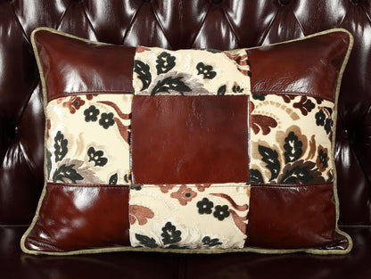 50" Espresso Faux Leather Tufted Wingback Chair And Toss Pillow HomeRoots