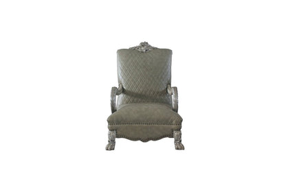 34" Bone Faux Leather Arm Chair HomeRoots