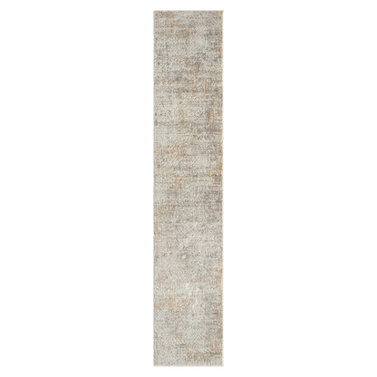 2' X 10' Gray Damask Distressed Runner Rug - 36.0" (L) x 60.0" (W) x 0.43" (H)