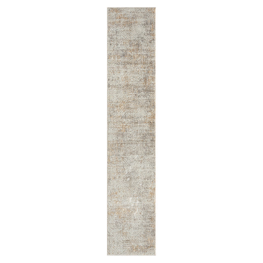 2' X 10' Gray Damask Distressed Runner Rug - 36.0" (L) x 60.0" (W) x 0.43" (H)