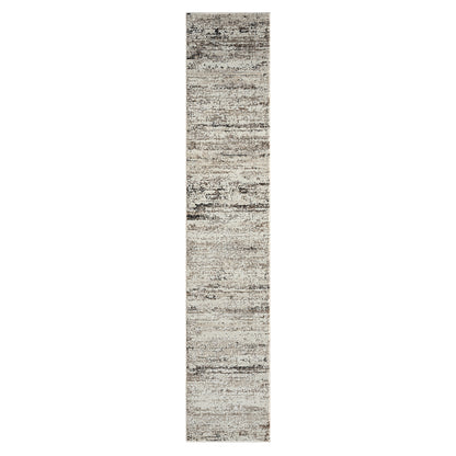 2' X 10' Beige Abstract Distressed Runner Rug - 35.5" (L) x 60.0" (W) x 1.0" (H)