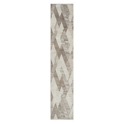 2' X 10' Gray Geometric Runner Rug - 36.0" (L) x 60.0" (W) x 0.43" (H)