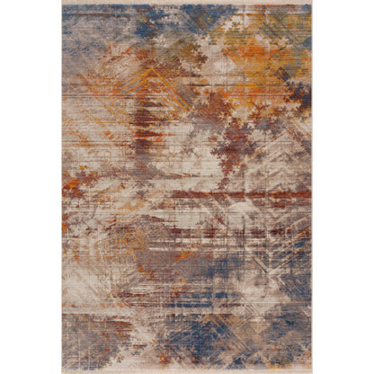 4' X 6' Gray Abstract Distressed Area Rug - 48.0" (H) x 72.0" (W) x 0.25" (D)