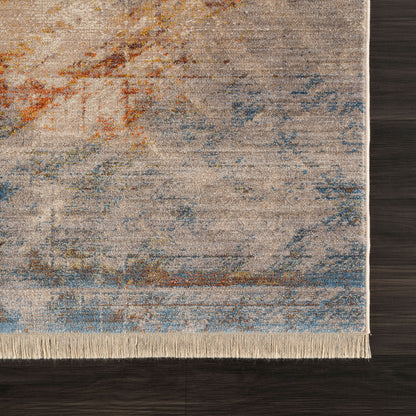 4' X 6' Gray Abstract Distressed Area Rug - 48.0" (H) x 72.0" (W) x 0.25" (D)