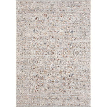 2' X 3' Beige Oriental Area Rug - 48.0" (L) x 48.0" (W) x 0.5" (H)