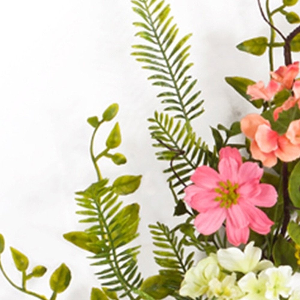 27" Pink and Green Spring Berry Artificial Wreath HomeRoots