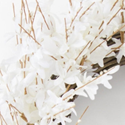 25" White Mixed Assortment Artificial Wreath HomeRoots