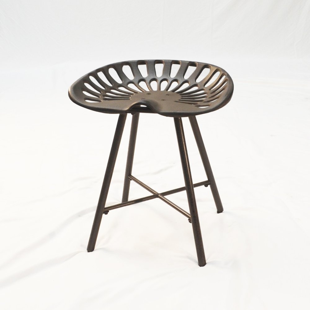 18" Copper Iron Backless Bar Chair HomeRoots