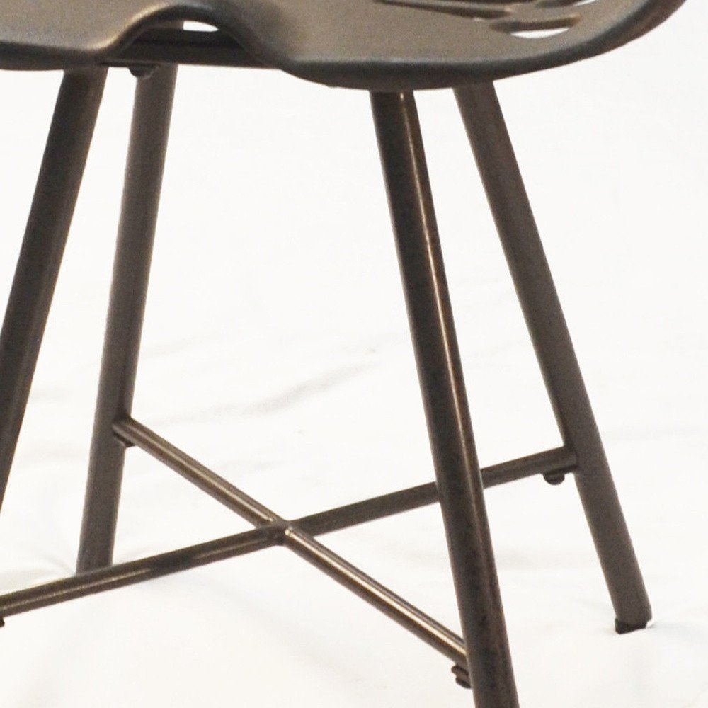 18" Copper Iron Backless Bar Chair HomeRoots