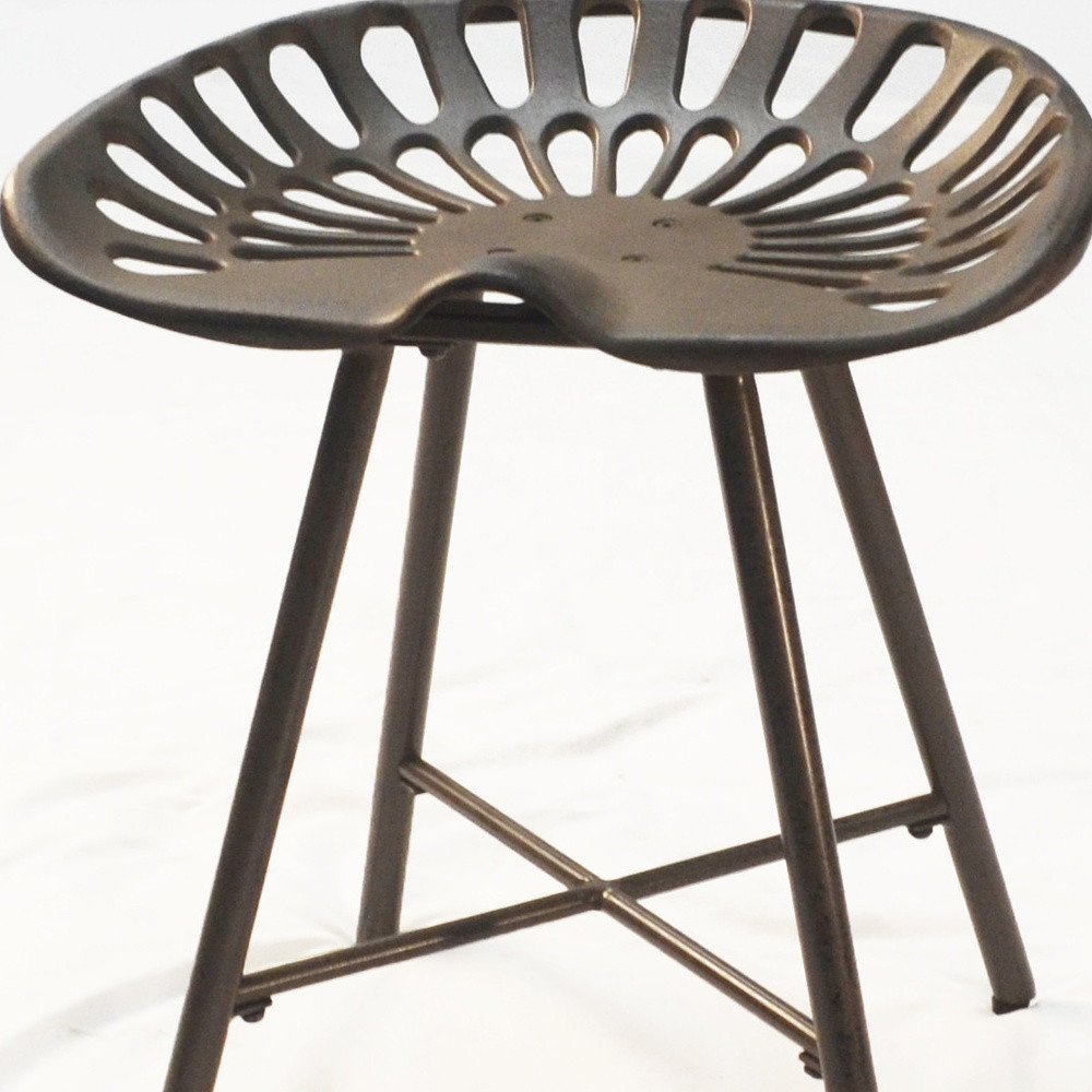 18" Copper Iron Backless Bar Chair HomeRoots