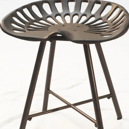 18" Copper Iron Backless Bar Chair HomeRoots
