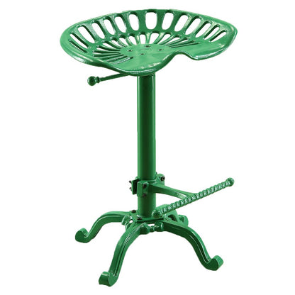 23" Green Iron Backless Adjustable Height Bar Chair HomeRoots