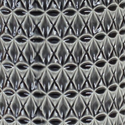 15" Gray Geometric Cylinder Terracotta Table Vase HomeRoots