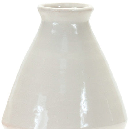Set of Two White Bud Terracotta Table Vase HomeRoots