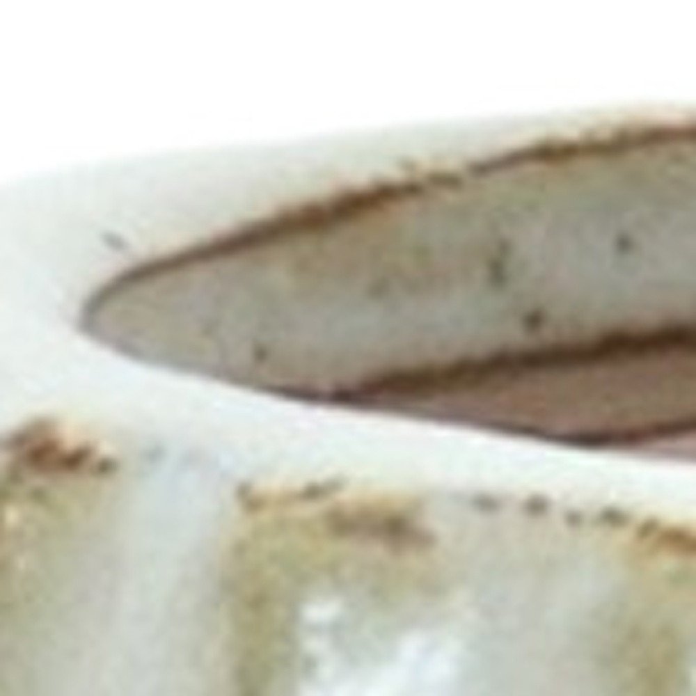 6" Ivory Ribbed Round Terracotta Table Vase HomeRoots