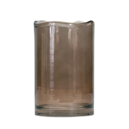 8" Brown Cylinder Glass Table Vase HomeRoots