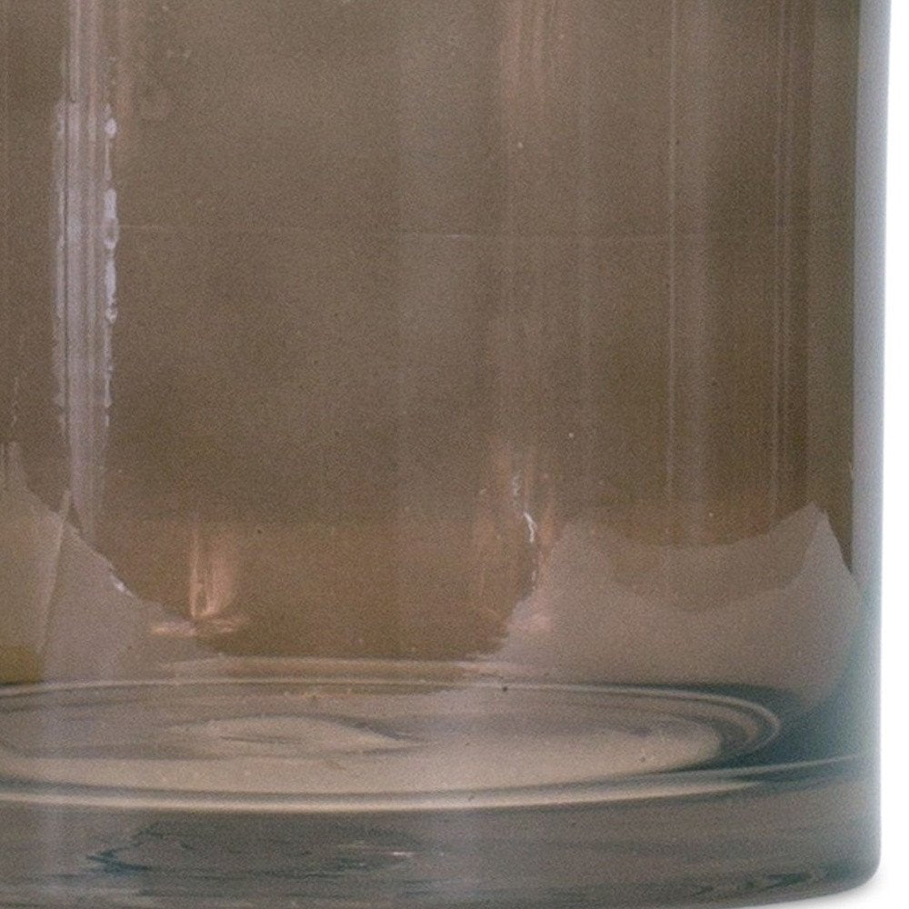 6" Brown Cylinder Glass Table Vase HomeRoots