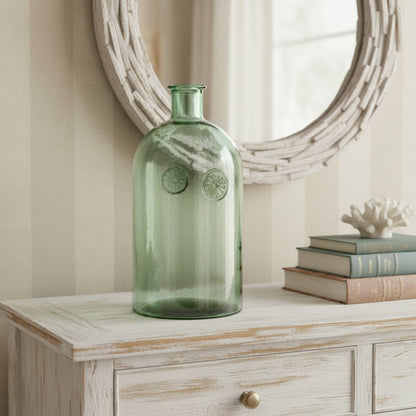 12" Green Bud Glass Table Vase HomeRoots