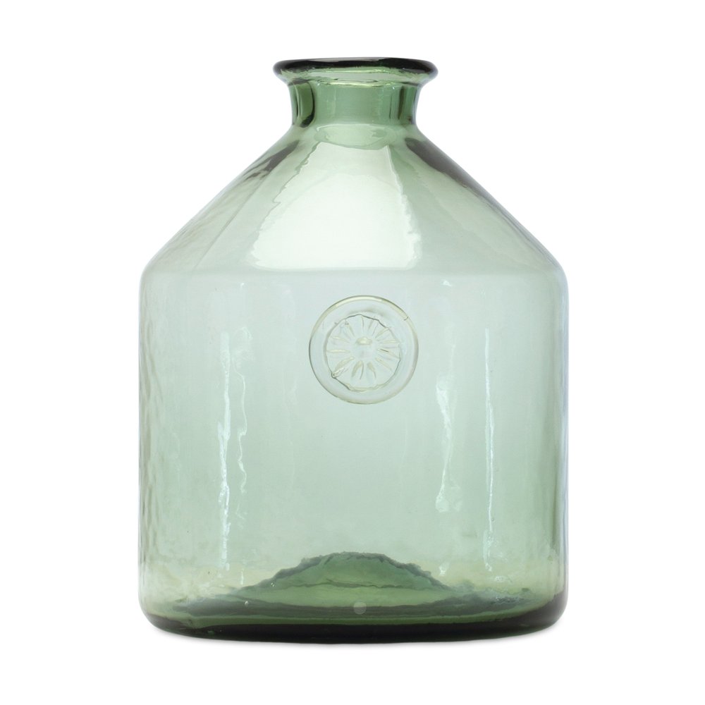 9" Sage Green Cylinder Glass Table Vase HomeRoots