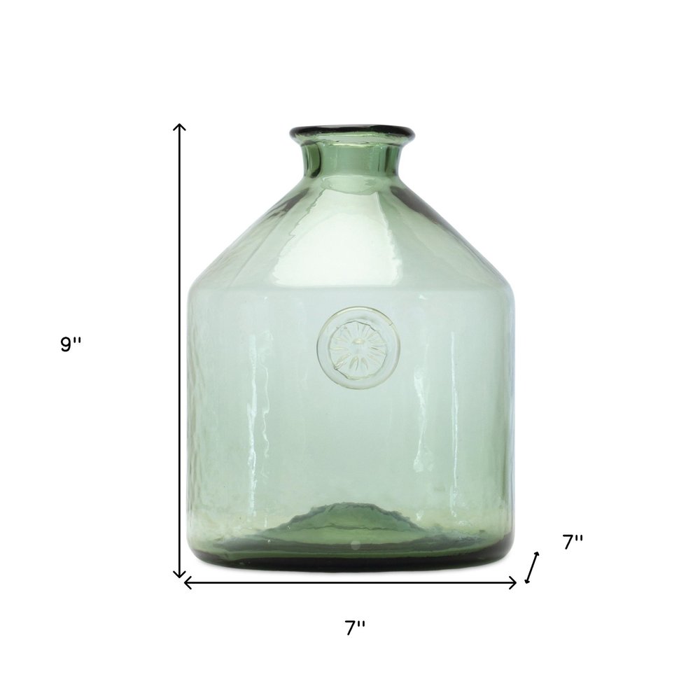 9" Sage Green Cylinder Glass Table Vase HomeRoots
