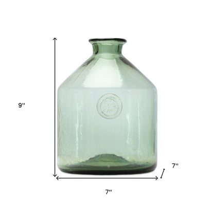 9" Sage Green Cylinder Glass Table Vase HomeRoots