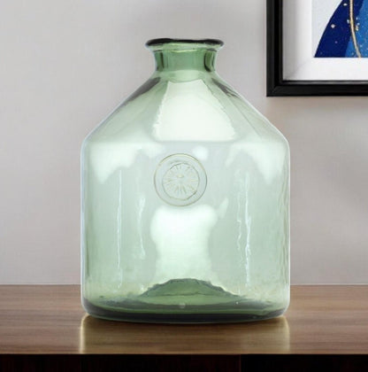 9" Sage Green Cylinder Glass Table Vase HomeRoots