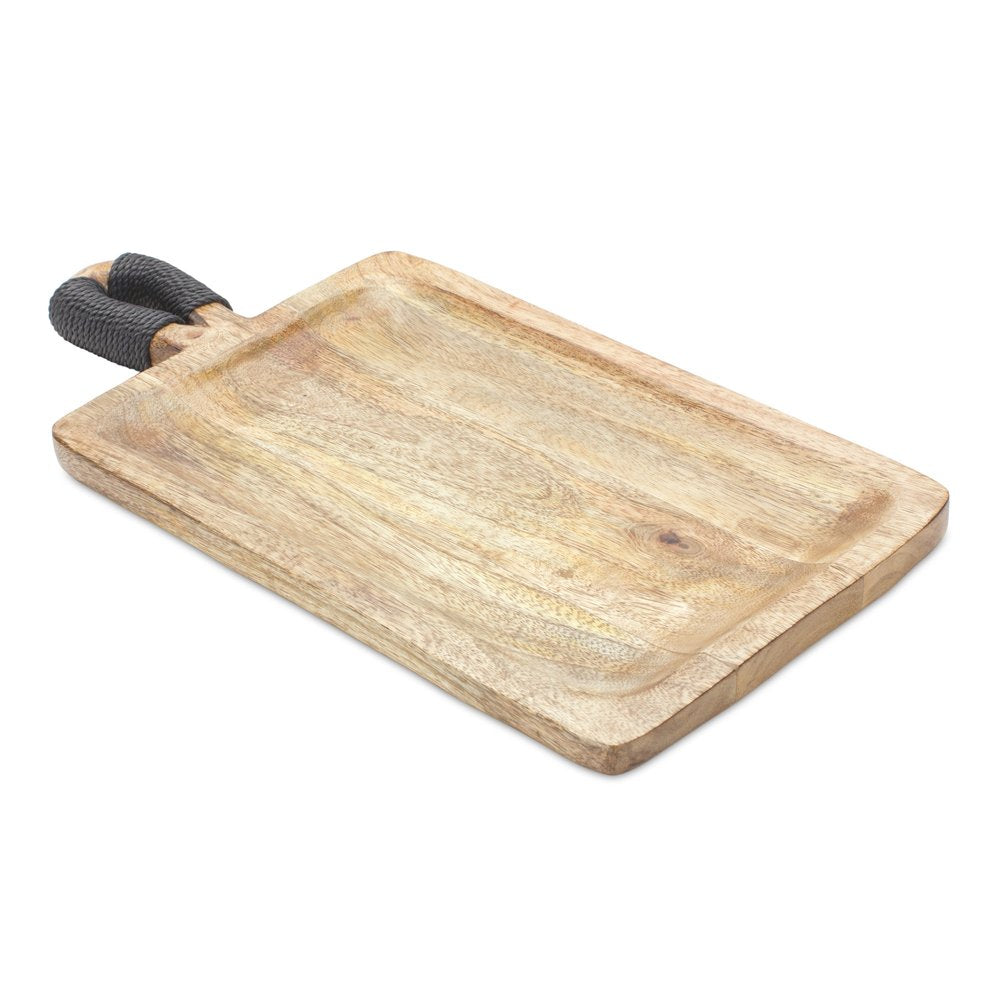 Set of Two Brown Solid Wood Cheese Boards HomeRoots