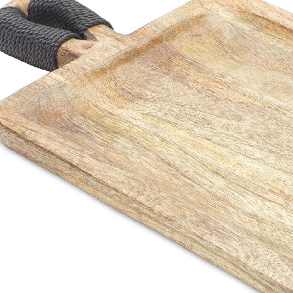 Set of Two Brown Solid Wood Cheese Boards HomeRoots
