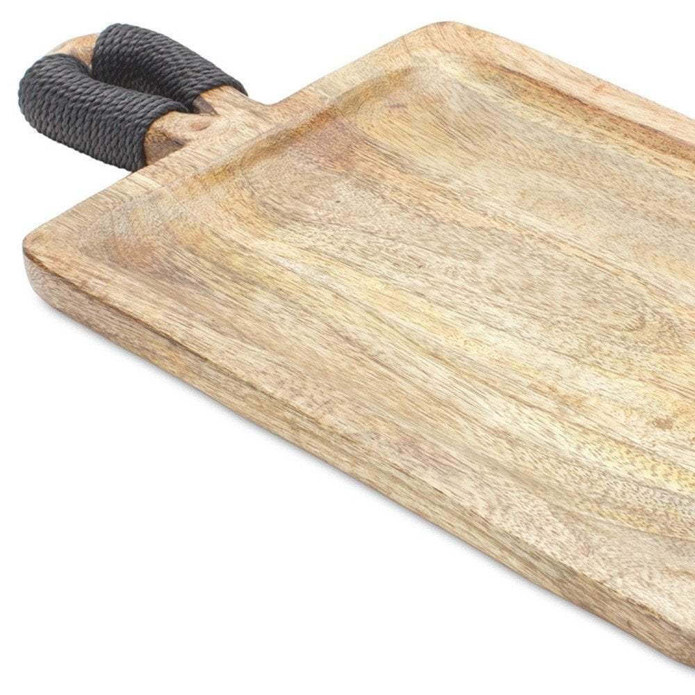 Set of Two Brown Solid Wood Cheese Boards HomeRoots