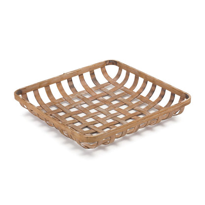 Set of Two Brown Square Bamboo Vanity Tray HomeRoots