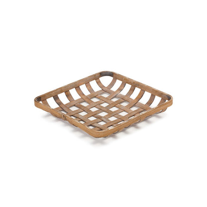 Set of Two Brown Square Bamboo Vanity Tray HomeRoots