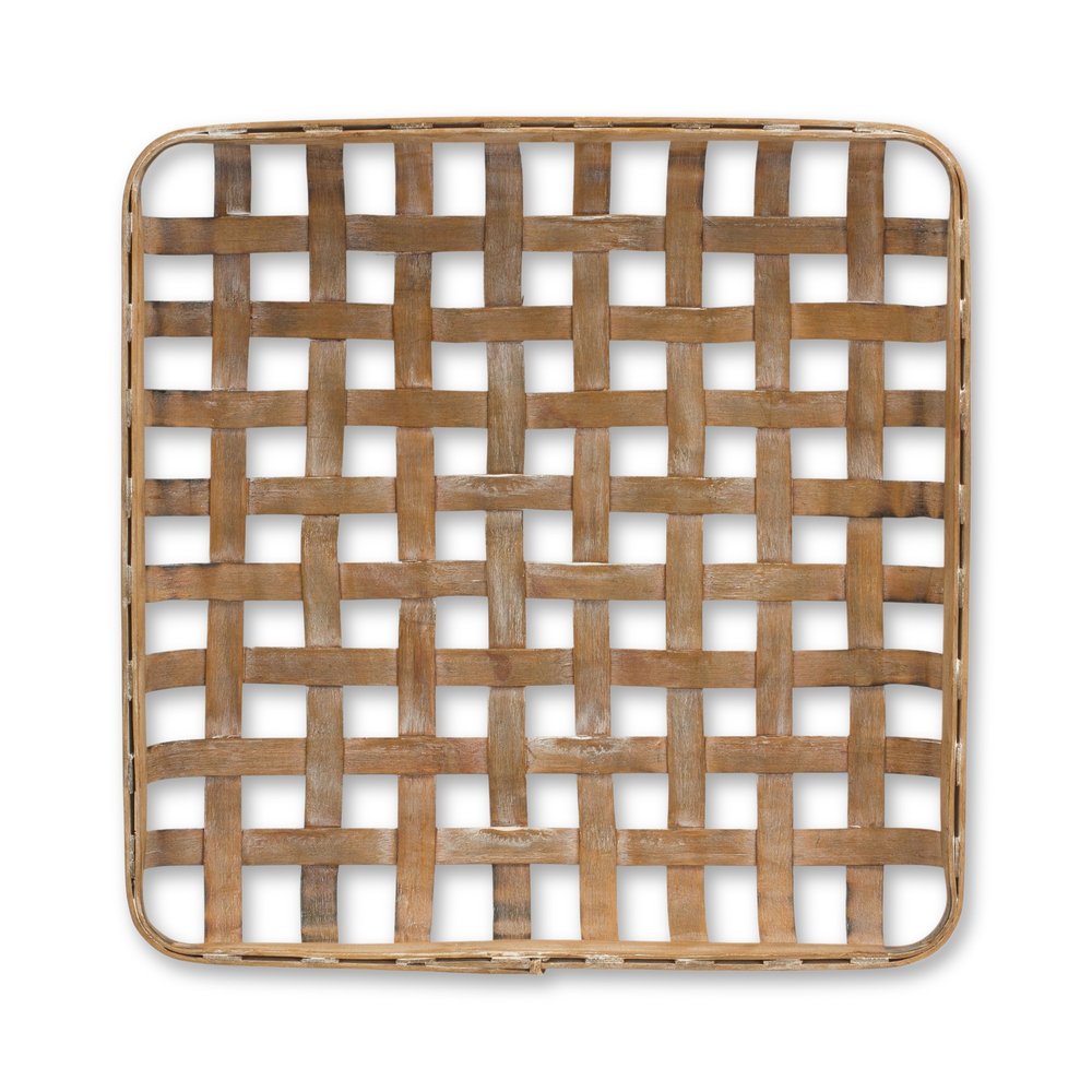 Set of Two Brown Square Bamboo Vanity Tray HomeRoots
