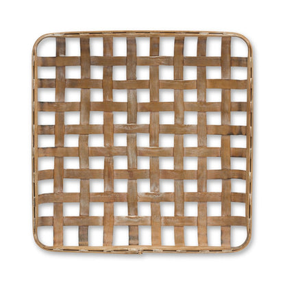 Set of Two Brown Square Bamboo Vanity Tray HomeRoots