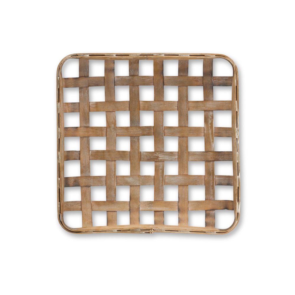 Set of Two Brown Square Bamboo Vanity Tray HomeRoots