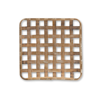 Set of Two Brown Square Bamboo Vanity Tray HomeRoots
