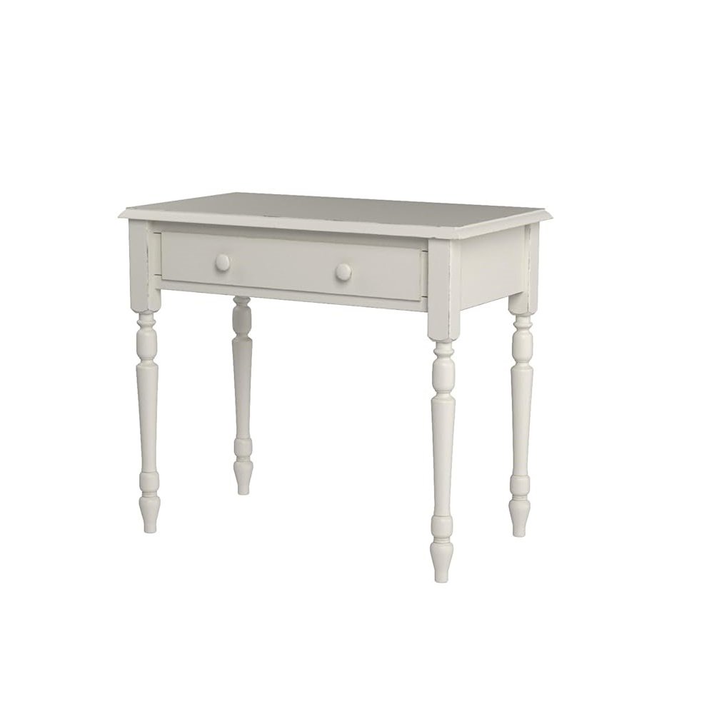 34" Off White Solid Wood Writing Desk — view 3