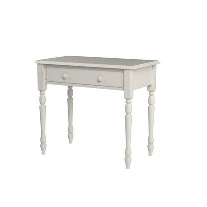 34" Off White Solid Wood Writing Desk