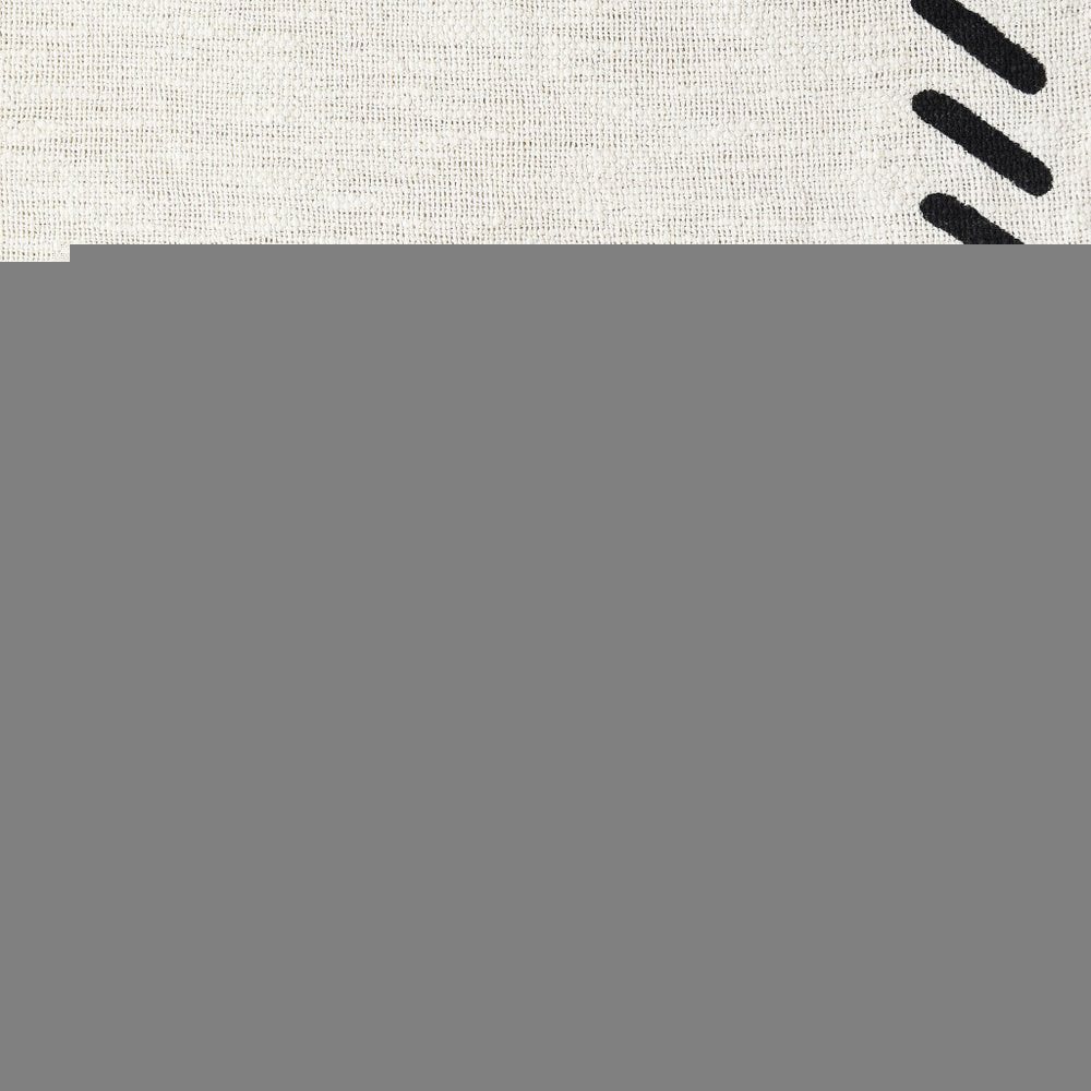50" X 60" Black and White Woven Cotton Geometric Throw Blanket with Tassels HomeRoots
