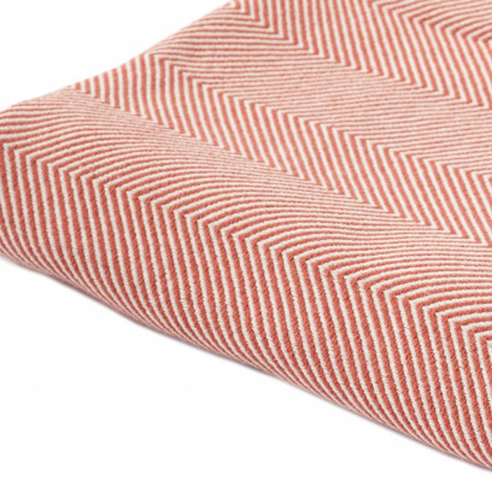 50" X 60" Gray Woven Cotton Herringbone Throw Blanket with Fringe HomeRoots