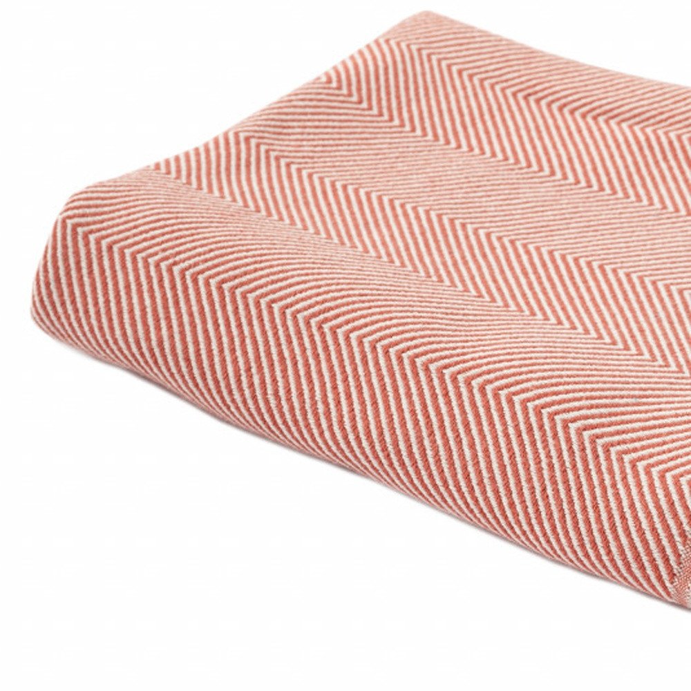 50" X 60" Gray Woven Cotton Herringbone Throw Blanket with Fringe HomeRoots