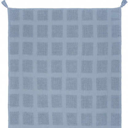50" X 60" Blue Woven Cotton Throw Blanket with Tassels HomeRoots