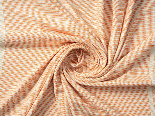 50" X 60" Orange Woven Cotton Striped Throw Blanket with Fringe HomeRoots