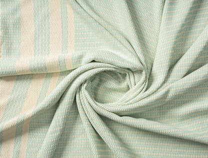 50" X 60" Turquoise Woven Cotton Striped Throw Blanket with Fringe HomeRoots